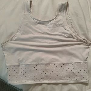 White lululemon cropped tank top